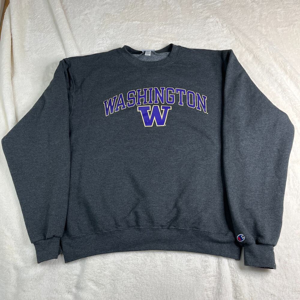 Champion Washinton Gray Pullover Crewneck Sweatshirt Size L
